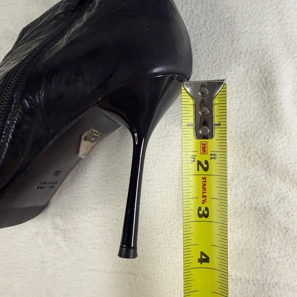 Le Château Luxe Black Leather Stiletto Ankle Boots Made in Italy Size 38 - Picture 14 of 14